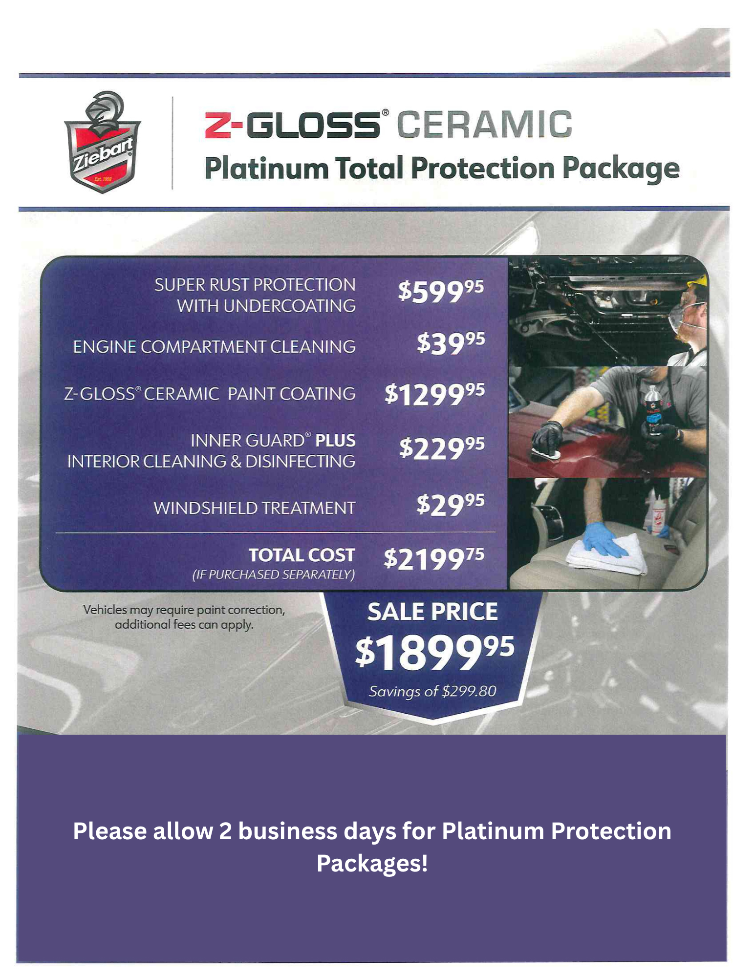 Z-Gloss Ceramic Platinum Total Protection Package